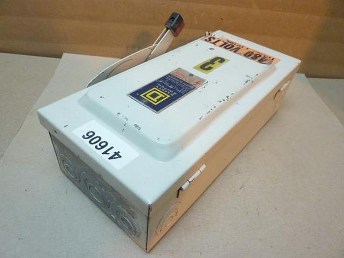 Used SQUARE D 30 Amp Safety Disconnect Switch H361 E1 Used
