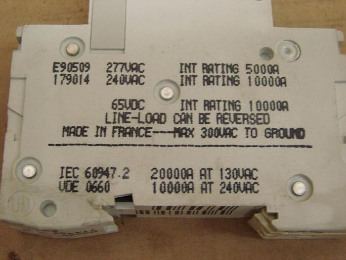 Used MERLIN GERIN 4 Amp Circuit Breaker C60N-4 #12595