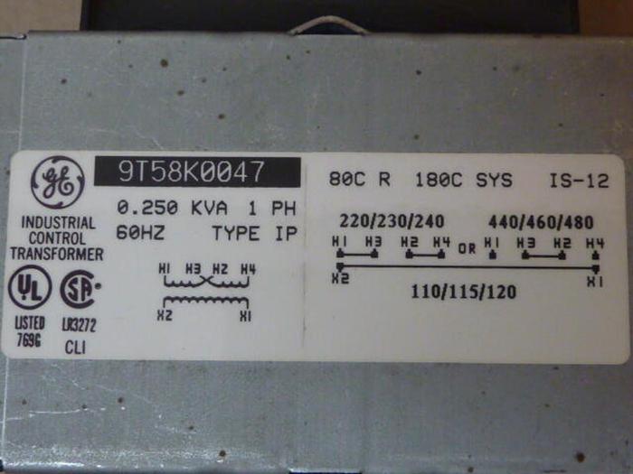 Used GENERAL ELECTRIC / GE 0.250 kVA Transformer 9T58K0047 #86991