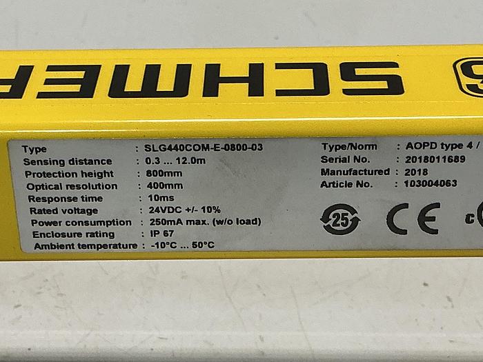 Used SCHMERSAL SLG440COM-E-0800-03