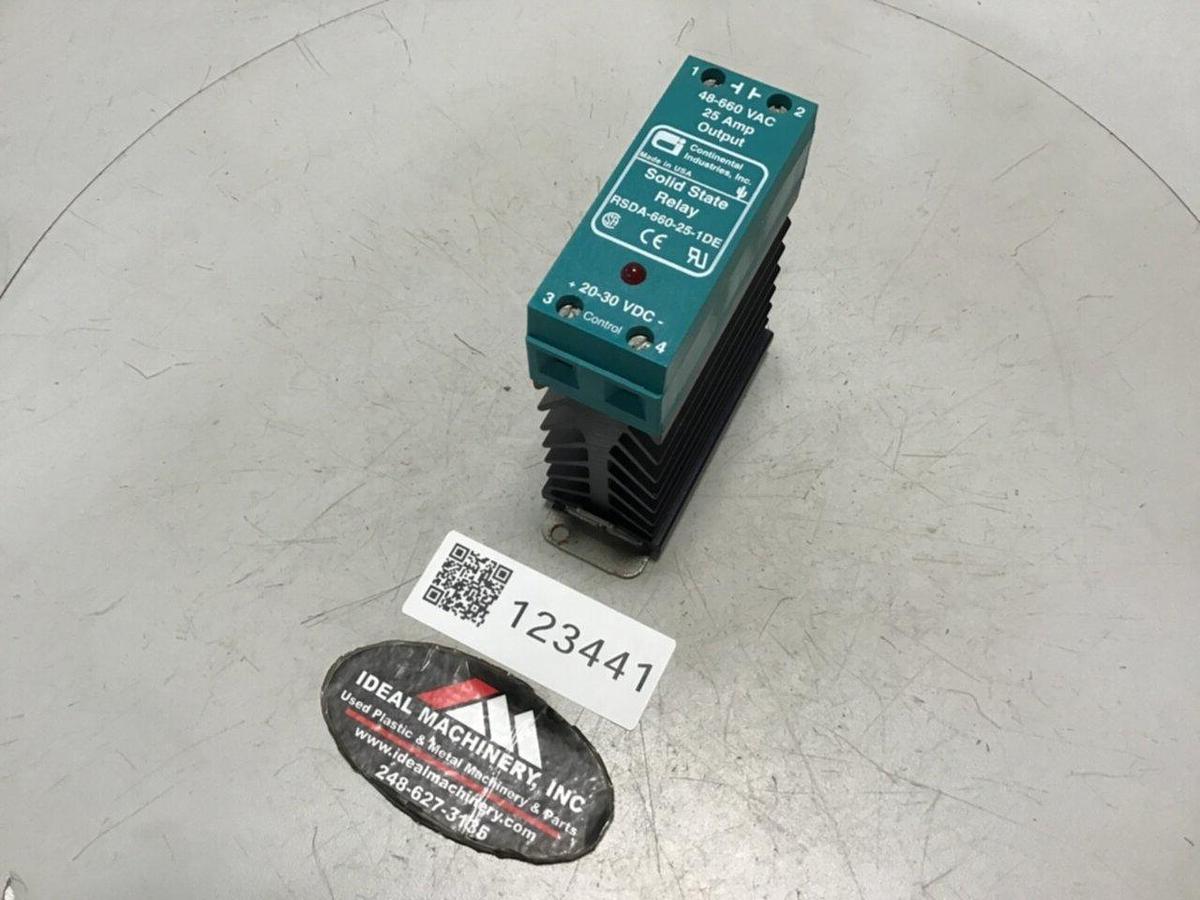 Used CONTINENTAL INDUSTRIES Solid State Relay RSDA-660-25-1DE Used