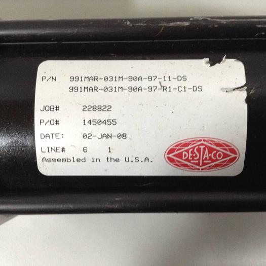 Used DESTACO Pneumatic Hold Clamp 991MAR-031-90A-97-11-DS #90109