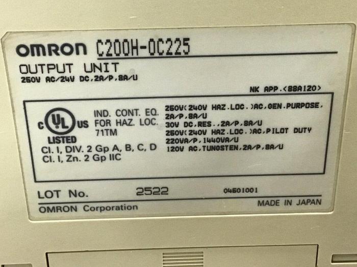 Used OMRON Output Module C200H-OC225 #122626
