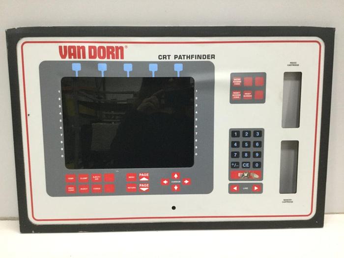 Used VAN DORN Operator Panel Face Plate PATHFINDER CRT-B PANEL #103365