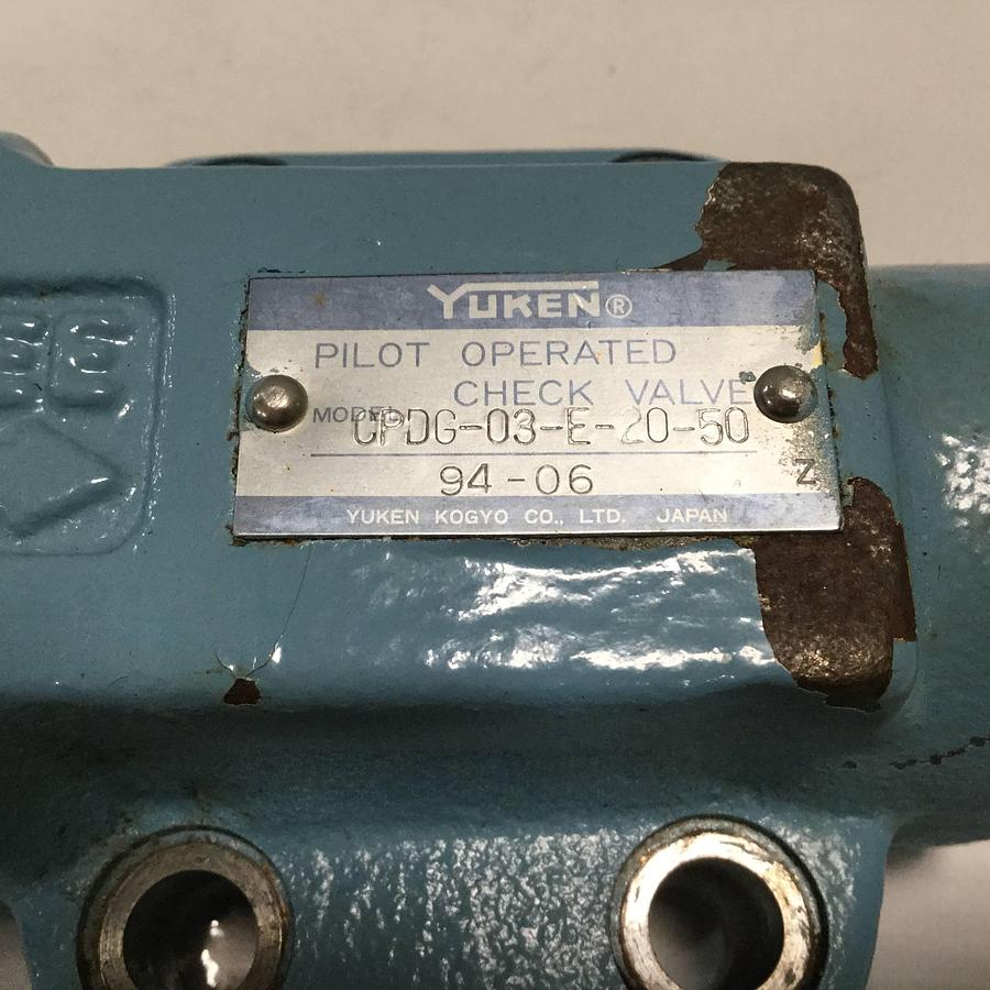 Used YUKEN Pilot Operated Check Valve CPDG-03-E-20-50 USED