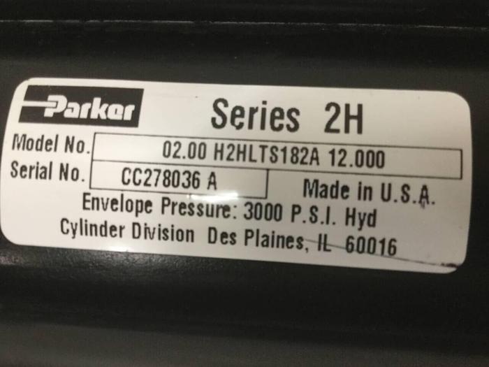 Used PARKER Injection Sled Cylinder 02.00 H2HLTS182A 12.000 USED