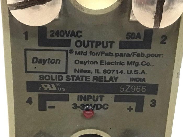Used DAYTON Solid State Relay 5Z966 #122363