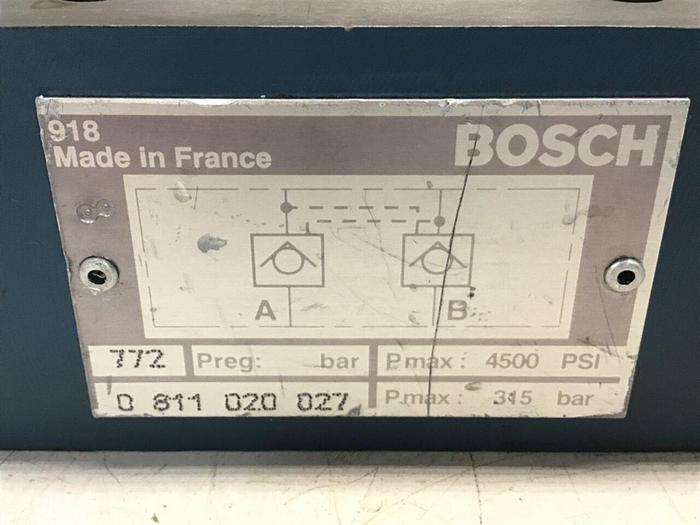 Used BOSCH Check Valve 0 811 020 027 Used