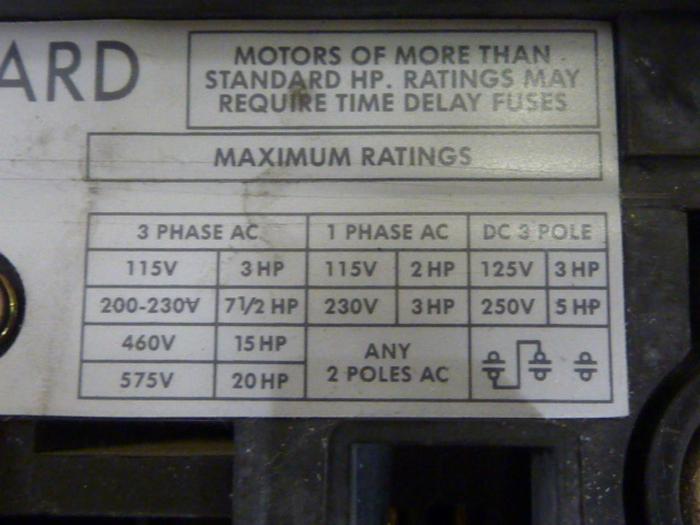 Used ALLEN BRADLEY 30 Amp Disconnect Switch 1494V-DS30 SER A #60390