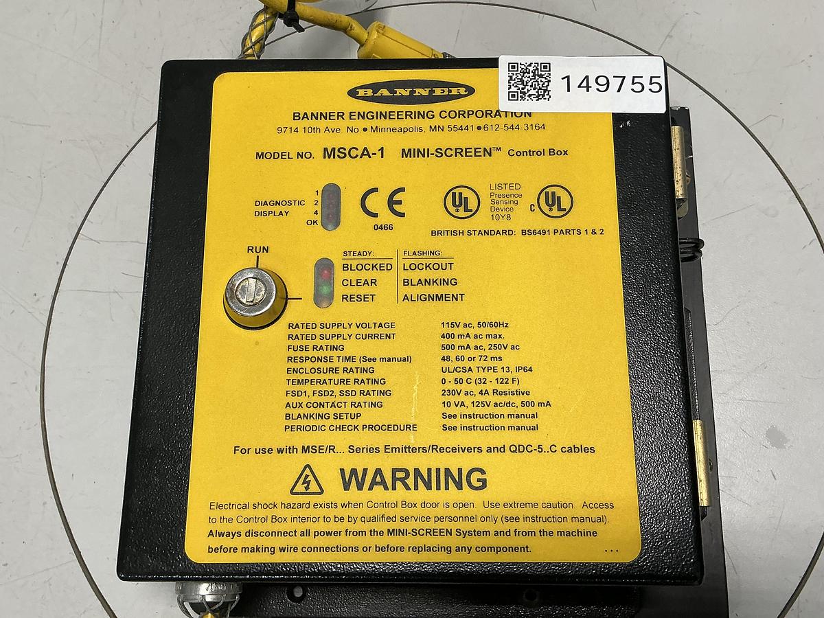 Used BANNER ENGINEERING MSCA-1