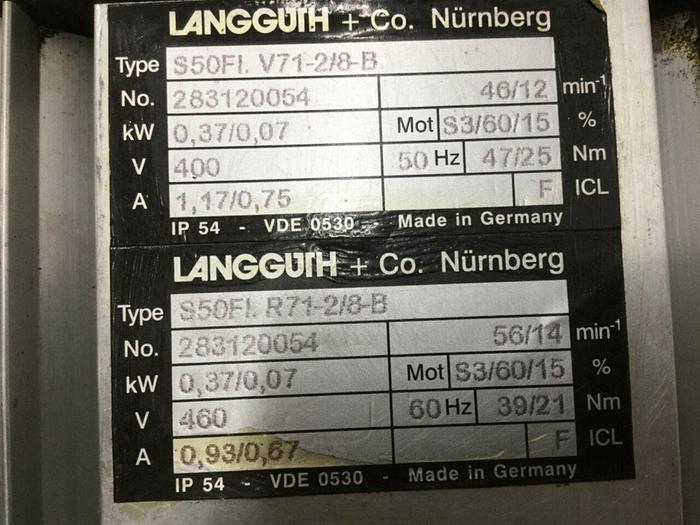 Used DEMAG Gear Reduction Motor S50FIV71-2/8-B Used