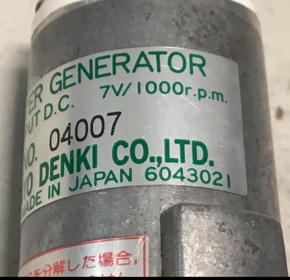 Used SANYO DENKI Tachometer Generator 104-302-4 USED 