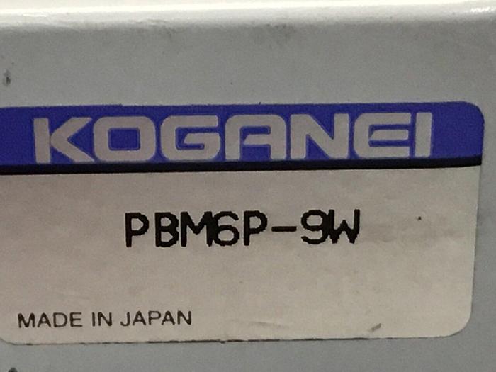 Used KOGANEI Manifold w/ Valves PBM6P-9W #120958