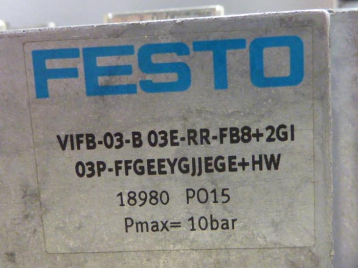 Used FESTO Control Block w/ Valves IFB8-03 #52679