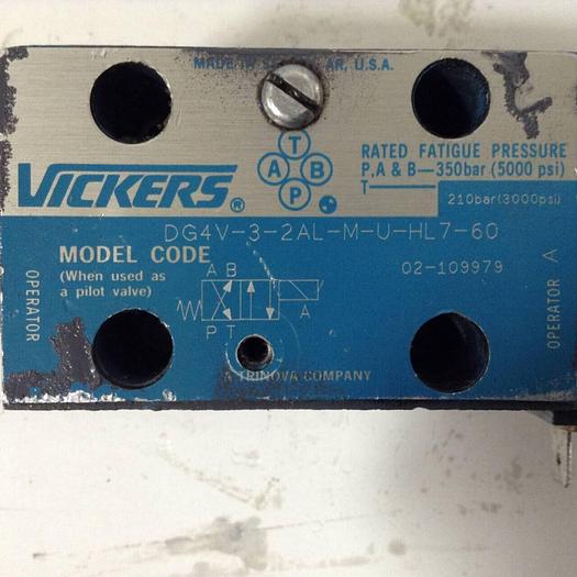 Used VICKERS Valves DG4V-3-2AL-M-U-HL7-60 #89879
