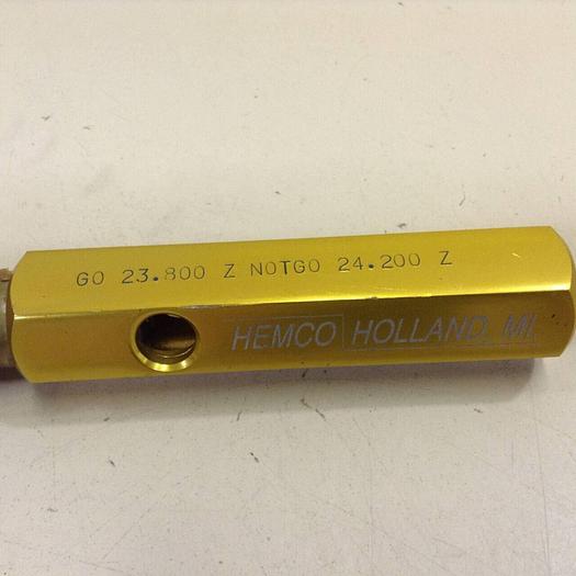 Used HEMCO Smooth Plug Gauge G0 23.800 Z NOTGO 24.200 Z #79340
