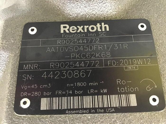 Used REXROTH Pump AA10VS045DFR1/31R-PKC62K68 Used