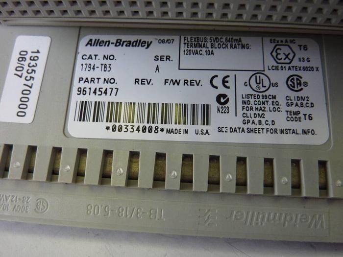 Used ALLEN BRADLEY I/O Module 1794-OB16 SER A #50499
