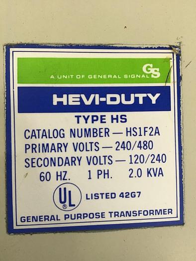 Used GENERAL SIGNAL 2 kVA Transformer HS1F2A #135142
