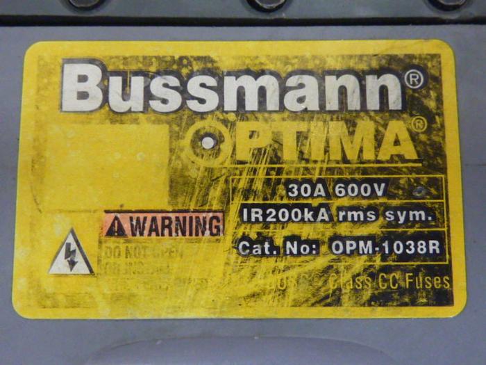 Used BUSSMANN Disconnect Switch OPM-1038R #59971