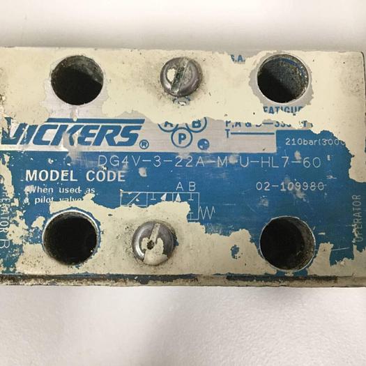 Used VICKERS Directional Hydraulic Valve DG4V322AMUHL760 Used