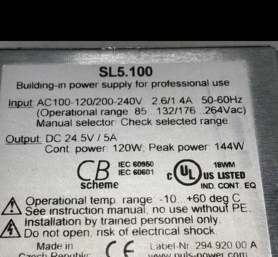 Used PULS Power Supply SL5.100 USED