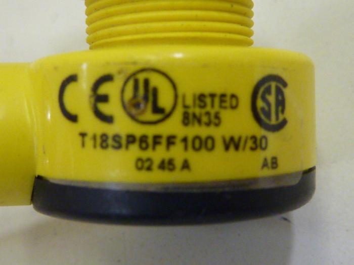 Used BANNER Photoelectric Sensor T18SP6FF100 #60074