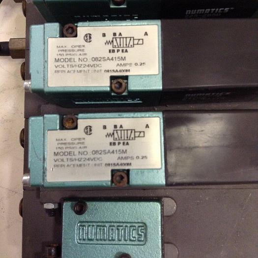 Used NUMATICS Control Block w/ Valves 082SA415M #80017
