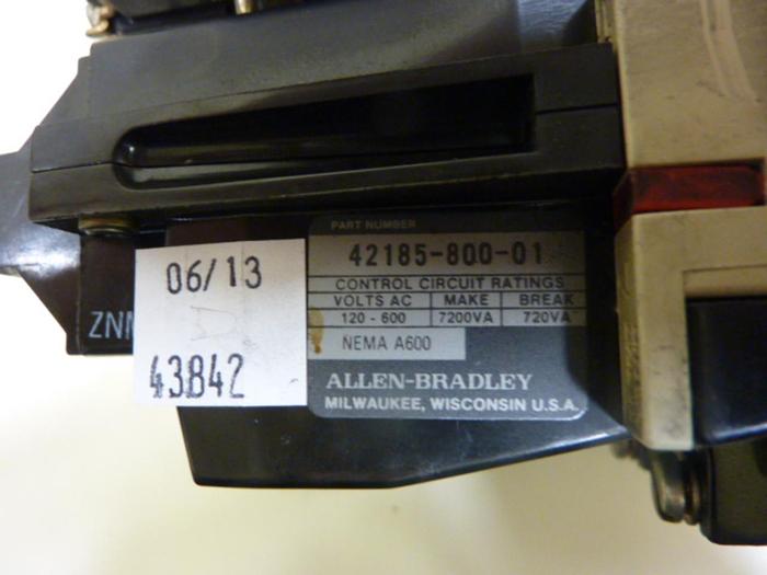 Used ALLEN BRADLEY Starter Size 1 509-BOD SER B W39 #55209