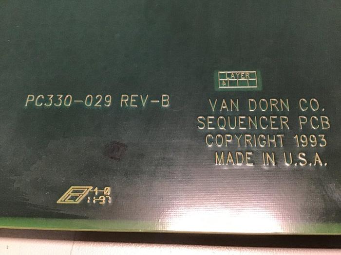 Used VAN DORN Sequencer Circuit Board PC330-029 330-029 Used