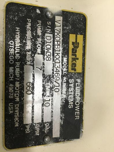 Used PARKER Fluid Power Systems V17K0PB1KX13469/10 #115394