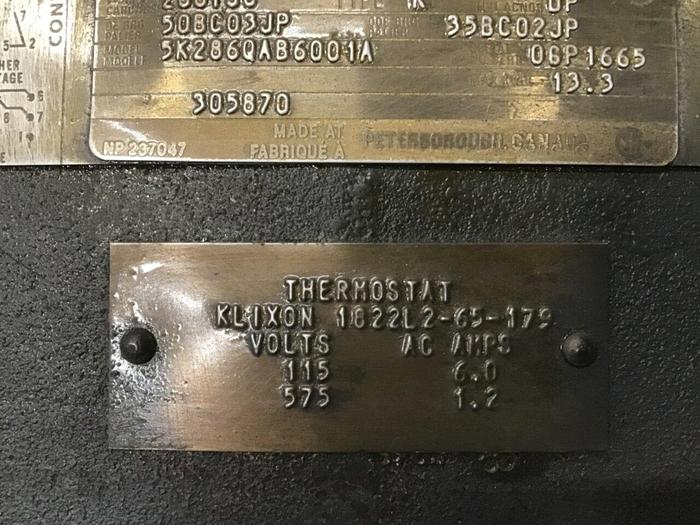 Used GENERAL ELECTRIC 20 HP Motor 5K286QAB6001A Used