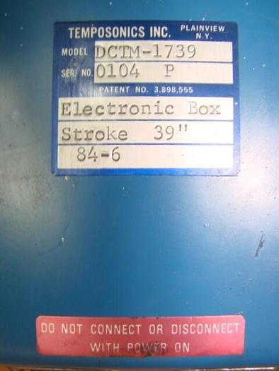 Used TEMPOSONICS INC Electronic Box DCTM-1739 #21317