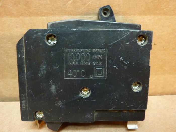 Used SQUARE D 20 Amp Circuit Breaker QOT120 #27749