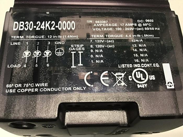 Used WATLOW Temperature Control DB30-24K2-0000 Used #144913