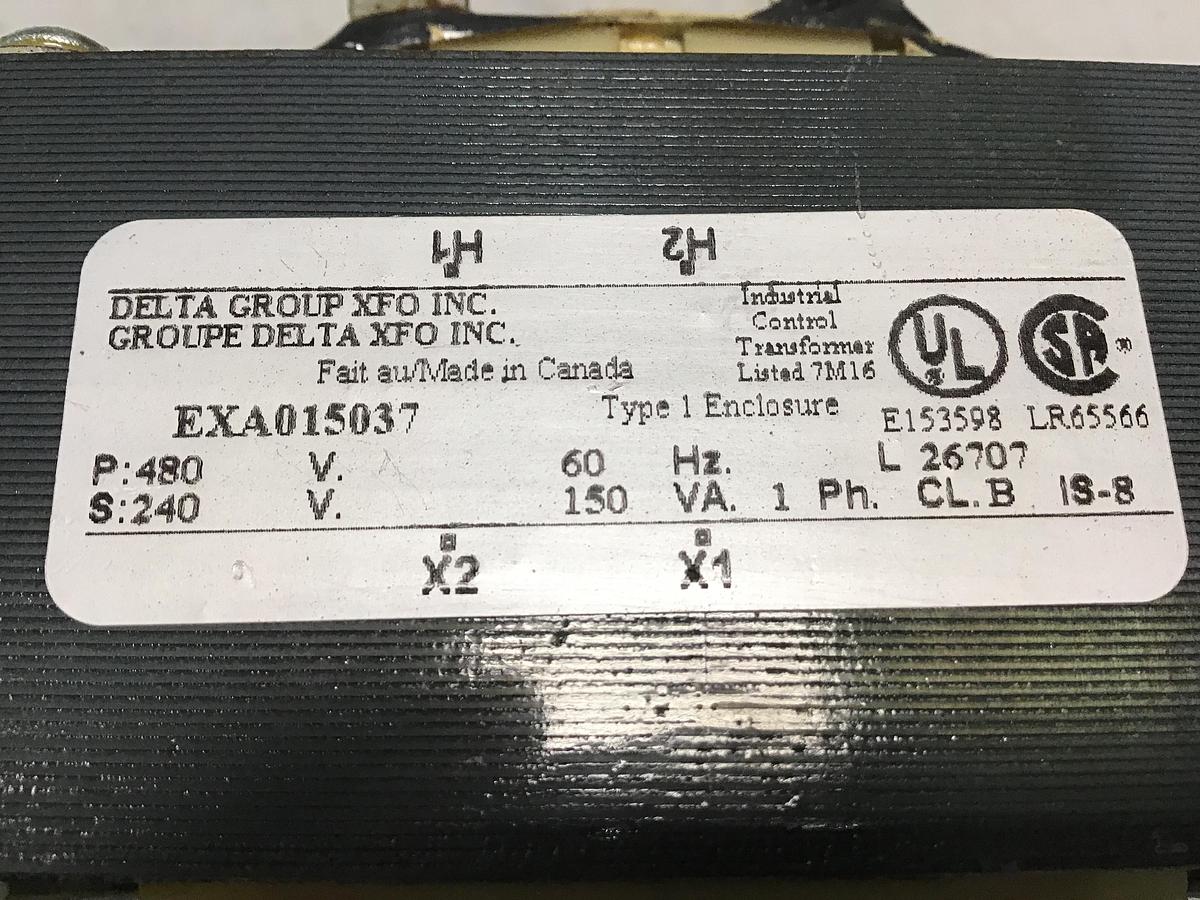 Used DELTA EXA015037 150 VA Transformer Used #140970