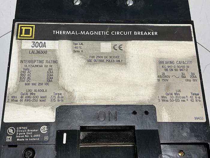 Used SQUARE D LAL36300