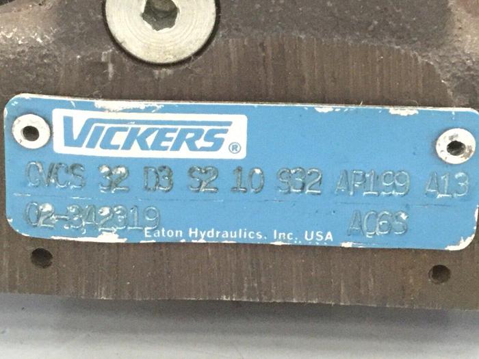 Used VICKERS Check Valve CVCS-32-D3-S2-10-S32-AP199-A13 #110841