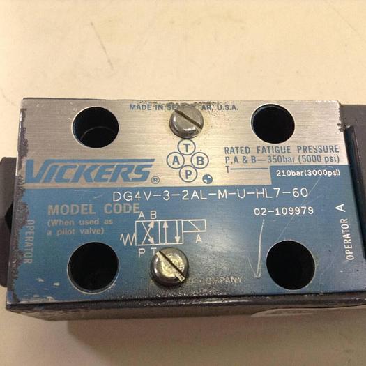 Used VICKERS Valves DG4V-3-2AL-M-U-HL7-60 #85953