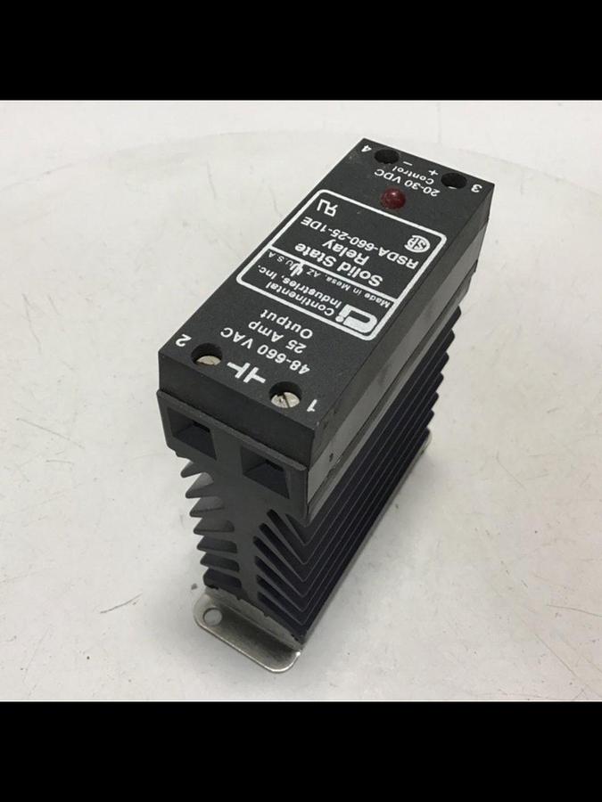 Used CONTINENTAL INDUSTRIES Solid State Relay RSDA-660-25-1DE Used