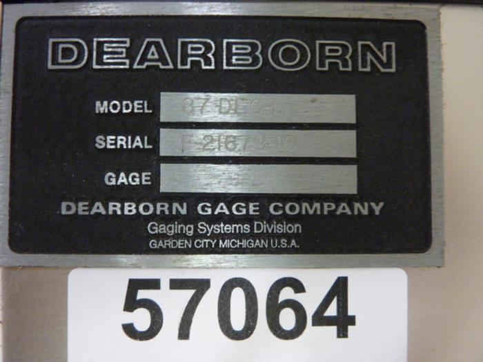 Used DEARBORN Precision Gaging Instrument 87DEC-1 #57064
