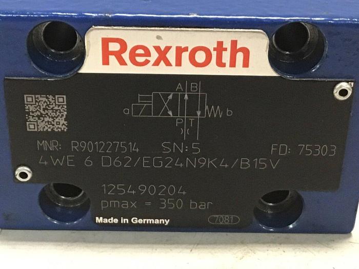 Used REXROTH Valve 4WE6D62/EG24N9K4/B15V #137835