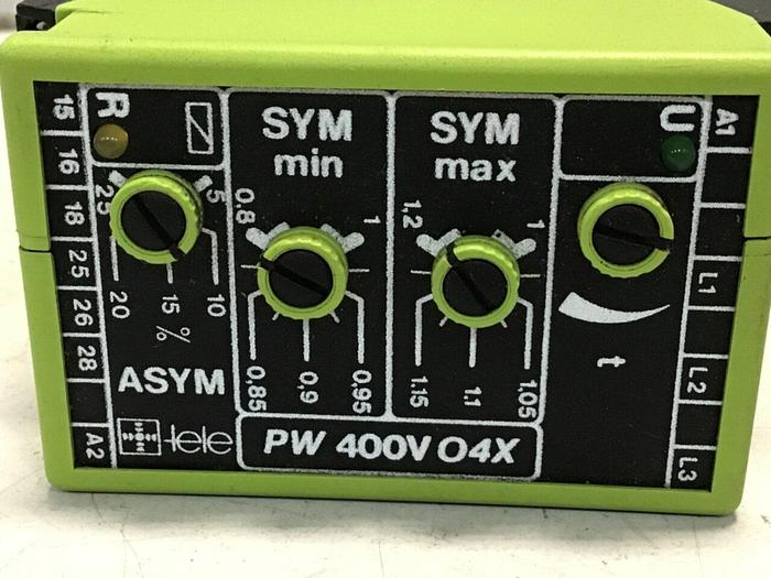 Used TELE Monitoring Relay PW 400V O4X #114491