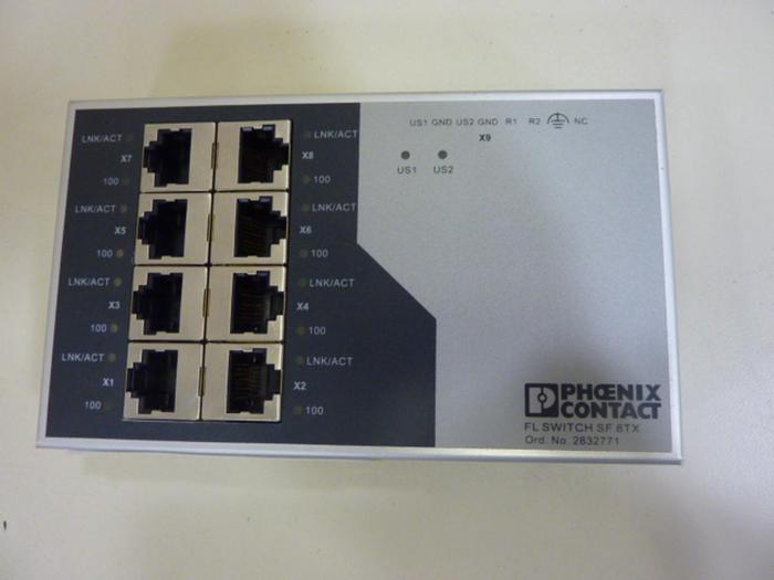 Used PHOENIX CONTACT Ethernet Switch FL-SWITCH-SF-8TX #51805
