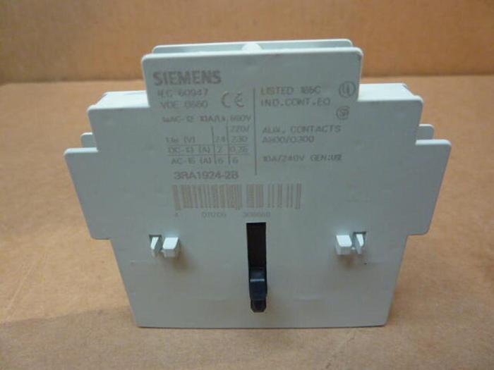 Used SIEMENS Contact Block 3RA1924-2B #50459