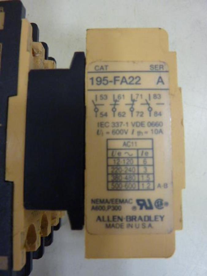 Used ALLEN BRADLEY Contactor 100-A09ND3 SER B Used