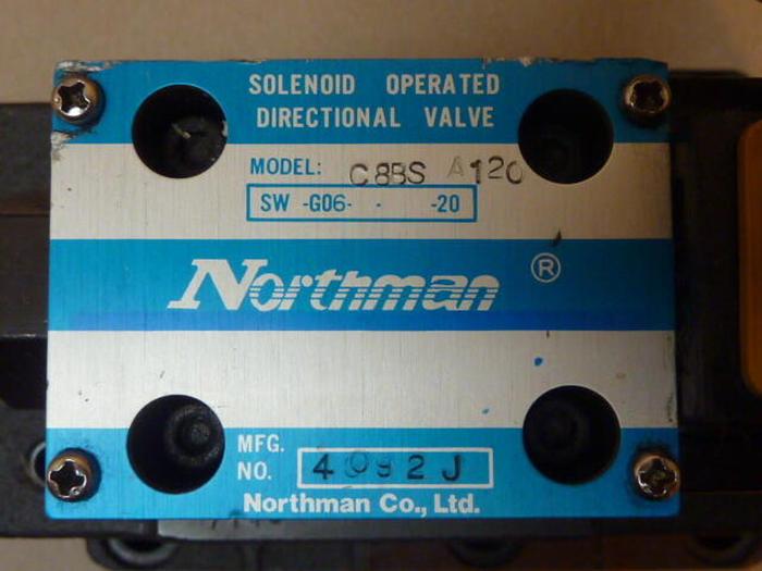 Used NORTHMAN Solenoid Operated Directional Valve C8BS A120 #37373