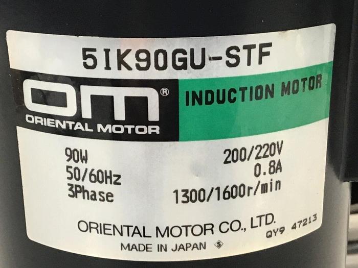 Used ORIENTAL MOTOR Induction Motor 5IK90GU-STF Used