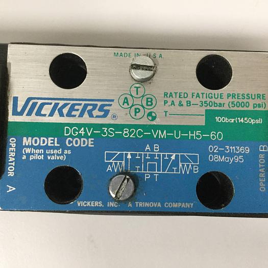 Used VICKERS Valve DG4V3S82CVMUH560 Used