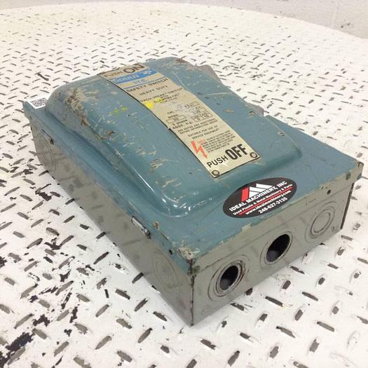 Used SIEMENS 30 Amp Disconnect Switch F351 #84520